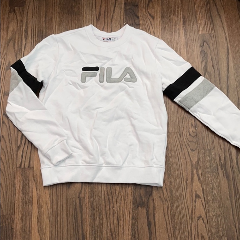 Fila white crew neck sweater